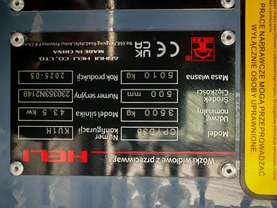 JAPANLIFT LUBOŃ NA SPRZEDAŻ NOWY WÓZEK WIDŁOWY HELI LPG 3500 kg JAPANLIFT LUBOŃ NA SPRZEDAŻ NOWY WÓZEK WIDŁOWY HELI LPG 3500 kg